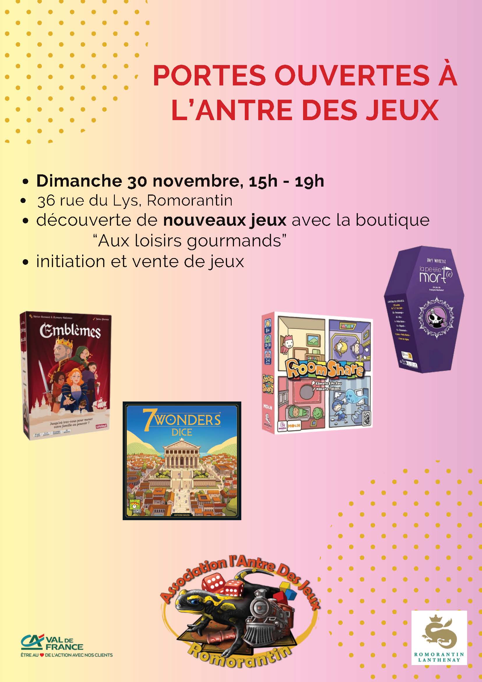 Portes ouvertes à l'Antre Des Jeux