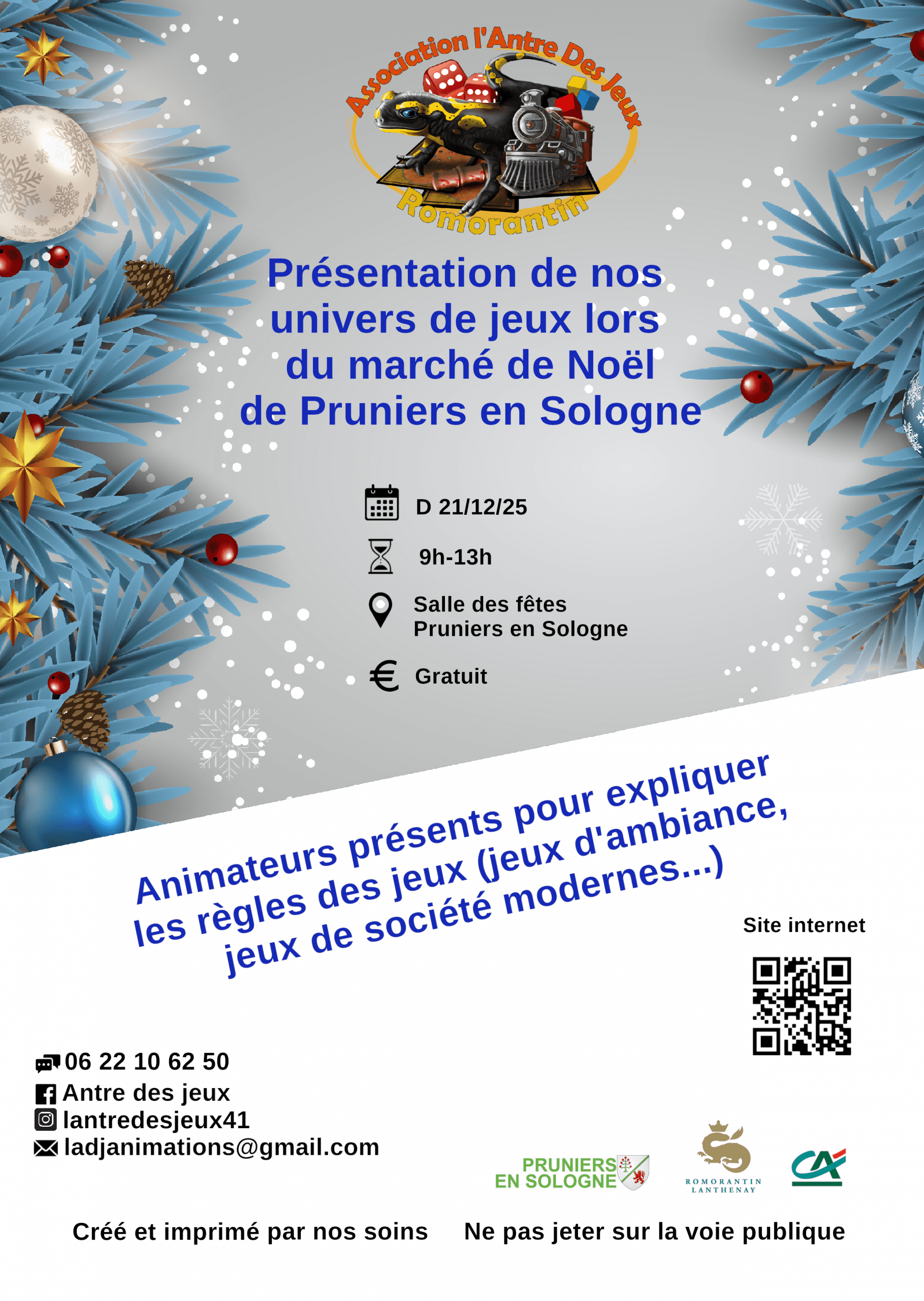 Marché de noël Pruniers en Sologne