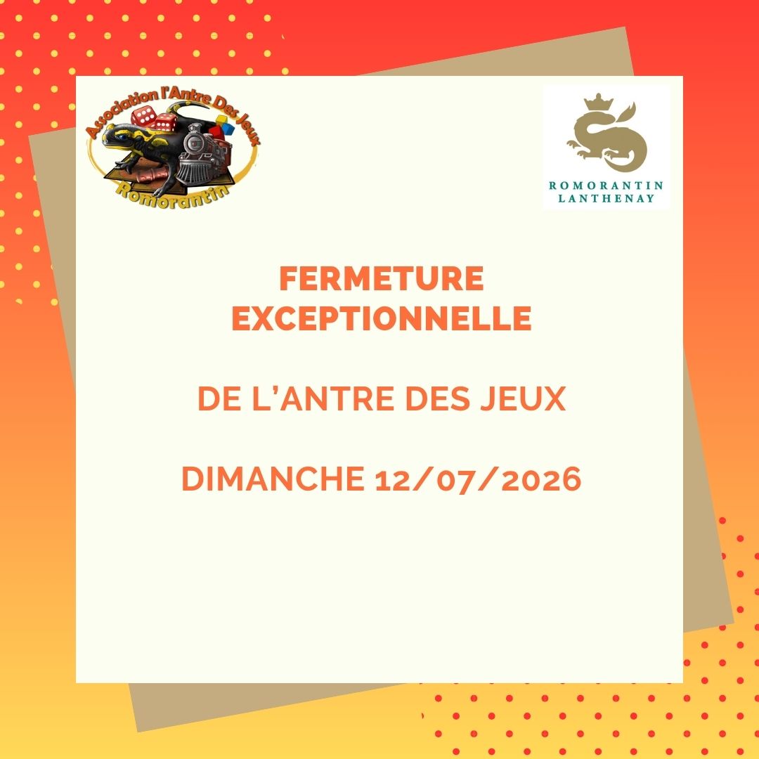 Fermeture exceptionnelle